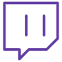 Twitch Logo Transparent Purple Outline free icon for commercial use