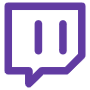 Twitch Logo Transparent Purple Thick Outline free icon for commercial use