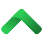 Up Chevron Green Gradient free icon for commercial use