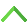 Up Chevron Green free icon for commercial use