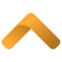 Up Chevron Yellow Gradient free icon for commercial use