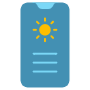 Weather Forecast And Blue Smartphone icon