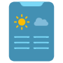 Weather Forecast And Blue Tablet icon