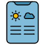 Weather Forecast Tablet free icon for commercial use