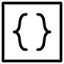 Web Programming Black Square Outline free icon for commercial use