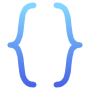 Web Programming Symbol Blue Outline free icon for commercial use