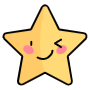 Winking Cute Cartoon Star Emoji icon