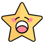 Yawning Cute Cartoon Star Emoji icon