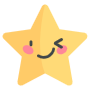 Yellow Cartoon Star Emoji Wink free icon for commercial use