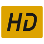 Yellow Hd Quality Video Format Sign free icon for commercial use