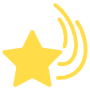 Yellow Shooting Star free icon for commercial use