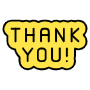 Yellow Thank You Message icon