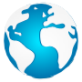 3d Globe World Blue White free icon for commercial use