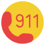 911 Emergency Calling Yellow Symbol free icon for commercial use