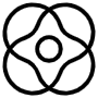 Abstract Circles Black Outline icon