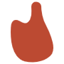 Abstract Curvy Red Paint Splash free icon for commercial use
