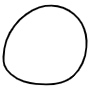 Abstract Liquid Circle Shape Black Outline icon