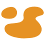 Abstract Orange Liquid Paint Shape free icon for commercial use