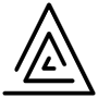 Abstract Triangle Black Outline free icon for commercial use