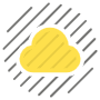Abstract Yellow Cloud And Lines icon