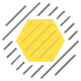 Abstract Yellow Hexagon And Lines free icon for commercial use