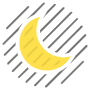 Abstract Yellow Moon And Lines free icon for commercial use