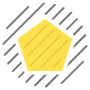 Abstract Yellow Pentagon And Lines free icon for commercial use
