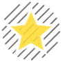 Abstract Yellow Star And Lines free icon for commercial use