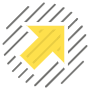 Abstract Yellow Up Arrow And Lines free icon for commercial use