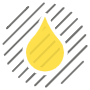 Abstract Yellow Water Drop And Lines free icon for commercial use
