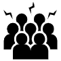 Angry Black Crowd Or Meeting icon