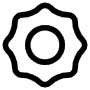 Application Settings Gear Black Outline free icon for commercial use