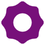 Application Settings Gear Purple free icon for commercial use
