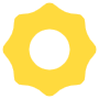 Application Settings Gear Yellow free icon for commercial use