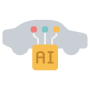 Artificial Intelligence Car Driving free icon for commercial use