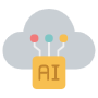 Artificial Intelligence Cloud Data icon