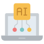 Artificial Intelligence Computer free icon for commercial use