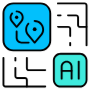 Artificial Intelligence Location Route Planning free icon for commercial use