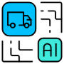 Artificial Intelligence Logistics Truck free icon for commercial use