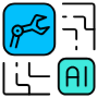 Artificial Intelligence Robotic Arm icon
