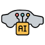 Artificial Intelligence Smart Car free icon for commercial use