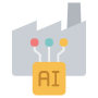 Artificial Intelligence Smart Factory free icon for commercial use