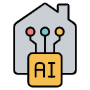Artificial Intelligence Smart Home free icon for commercial use
