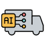 Artificial Intelligence Smart Logistics icon