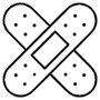 Bandage Aid Or Plaster Black Outline free icon for commercial use