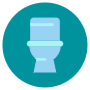 Bathroom Toilet Flush Circular free icon for commercial use