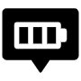 Battery Level Black Bubble Or Energy Storage free icon for commercial use