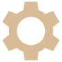 Beige Settings Gear free icon for commercial use