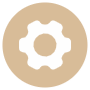 Beige Settings Gear Round Circle free icon for commercial use