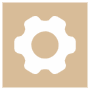 Beige Settings Gear Square free icon for commercial use
